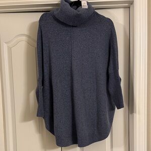 LOFT Dusty blue Cowl Neck Sweater